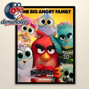Angry Birds 3 Movie 2026 One Big Angry Family Home Decor Poster Canvas
