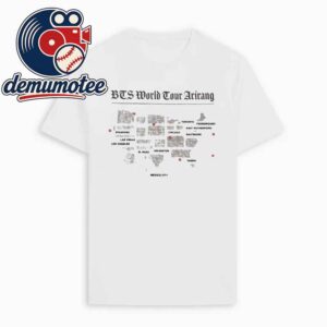 BTS 2026 Arirang World Tour Map Unisex T-Shirt