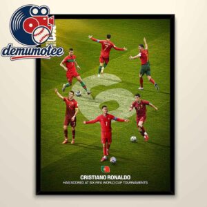 Cristiano Ronaldo The First Player To Score In 6 FIFA World Cup Home Decor Poster Canvas