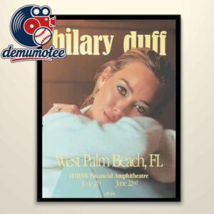Hilary Duff Ithink Finance Amphitheatre West Palm Beach FL 2026 June 21st 22nd Lucky Me Tour Home Decor Poster Canvas