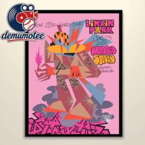 Linkin Park Auditorio Miguel Rios 2026 Madrid Spain June 23rd Home Decor Poster Canvas