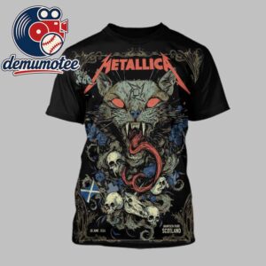 Metallica Glasgow 2026 Hampden Park Scotland M72 World Tour All Over Print T-Shirt