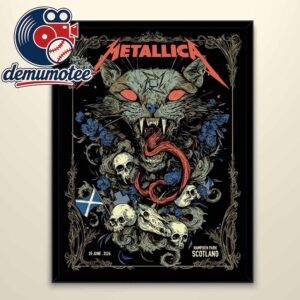 Metallica Glasgow 2026 Hampden Park Scotland M72 World Tour Home Decor Poster Canvas