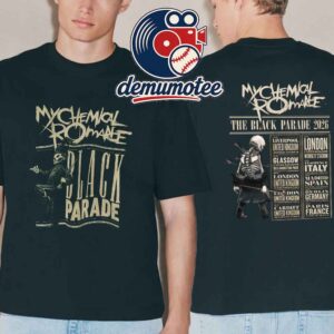 My Chemical Romance Europe 2026 Tour Liverpool Glasgow London Florence Madrid Two Sided T-Shirt