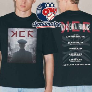 My Chemical Romance Europe 2026 Tour Liverpool Glasgow London Florence Madrid Two Sided T-Shirt
