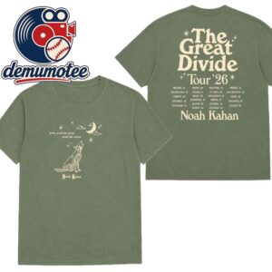 Noah Kahan 2026 The Great Divide World Tour Dates Two Sided T-Shirt