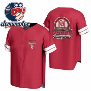 Oklahoma Sooners 2026 NCAA Baseball Men’s College World Series Champions Stadium Baseball Jersey