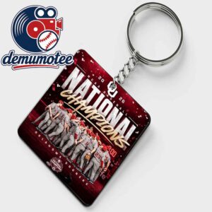 Oklahoma Sooners Baseball 2026 Champions NCAA Men’s College World Series Acrylic Wood Keychain