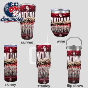 Oklahoma Sooners Baseball 2026 Champions NCAA Men’s College World Series Wine Stanley Flip Straw Cup Tumbler