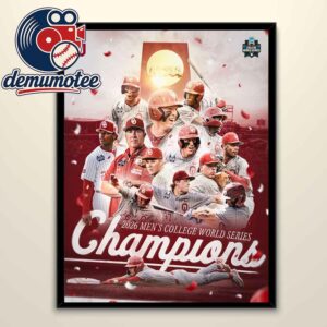 Oklahoma Sooners Baseball 2026 NCAA Men’s College World Series Champions Home Decor Poster Canvas