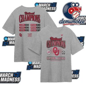 Oklahoma Sooners Champion 2026 NCAA Baseball Men’s College World Series Champions Schedule Two Sided T-Shirt