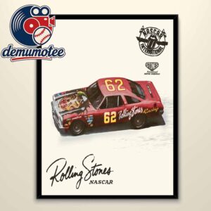 Rolling Stones x Nascar 2026 Foreign Tongues Album Cover Stock Car Limited Edition Home Decor Poster Canvas