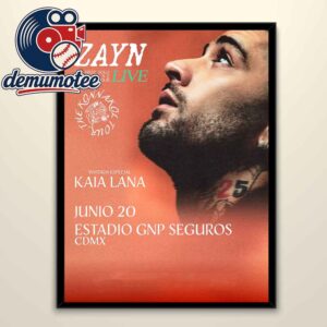 Zayn Malik Estadio GNP Seguros CDMX Mexico City 2026 June 20th Home Decor Poster Canvas