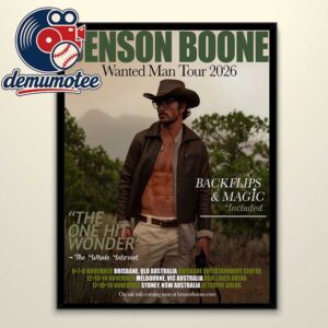 Benson Boone 2026 Wanted Man Tour Dates Home Decor Poster Canvas