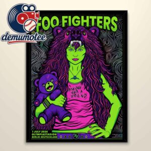 Foo Fighters Olympia Stadium 2026 Berlin Deutschland July 1st Home Decor Poster Canvas