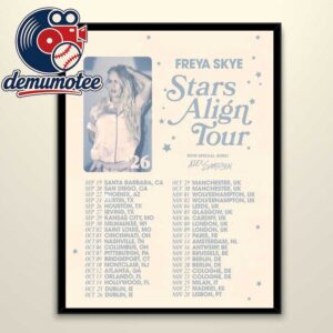 Freya Skye 2026 Stars Align Tour Dates Home Decor Poster Canvas