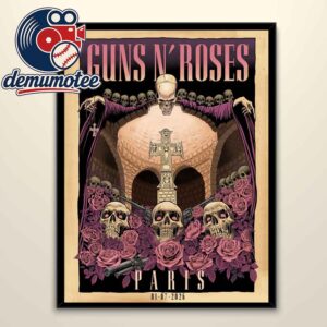 Guns N’ Roses Paris 2026 Accor Arena July 1st Home Decor Poster Canvas
