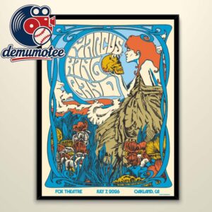 Marcus King Band Oakland Concert Poster Floral Woman Wall Art Fox Theatre July 2026 Home Decor Poster Canvas