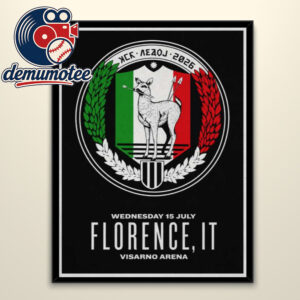 MCR My Chemical Romance Italy 2026 The Black Parade VisarnoArena Florence July 15th Exclusive Home Decor Poster Canvas