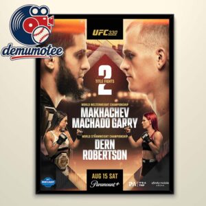 Makhachev Machado Garry And Dern Robertson Two Title Fights 2026 World Championship Home Decor Poster Canvas