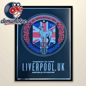 My Chemical Romance Liverpool 2026 Anfield Stadium UK June 30th Home Decor Poster Canvas