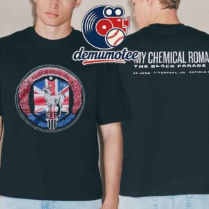 My Chemical Romance Liverpool 2026 Anfield Stadium UK June 30th Two Sided T-Shirt