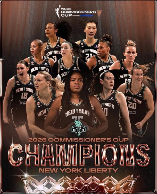 New York Liberty 2026 Champions WNBA Commissioner’s Cup Winning