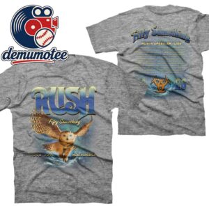 Rush 2026 Fifty Something Tour Dates Owl Two Sided T-Shirt