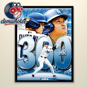 Shohei Ohtani Hits 300th Career Home Runs 2026 MLB Home Decor Poster Canvas