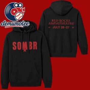 Sombr Red Rock Amphitheater 2026 Morrison CO Tour Two Sided Hoodie