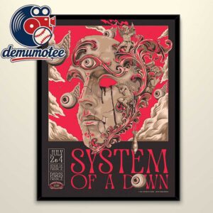 System Of A Down Stade De France 2026 Paris July 2nd 4th Black Version Home Decor Poster Canvas