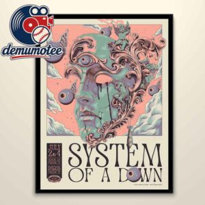 System Of A Down Stade De France 2026 Paris July 2nd 4th Home Decor Poster Canvas