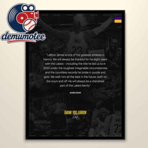 Thank You LeBron James Leave Los Angles Lakers After 24th Season Home Decor Poster Canvas