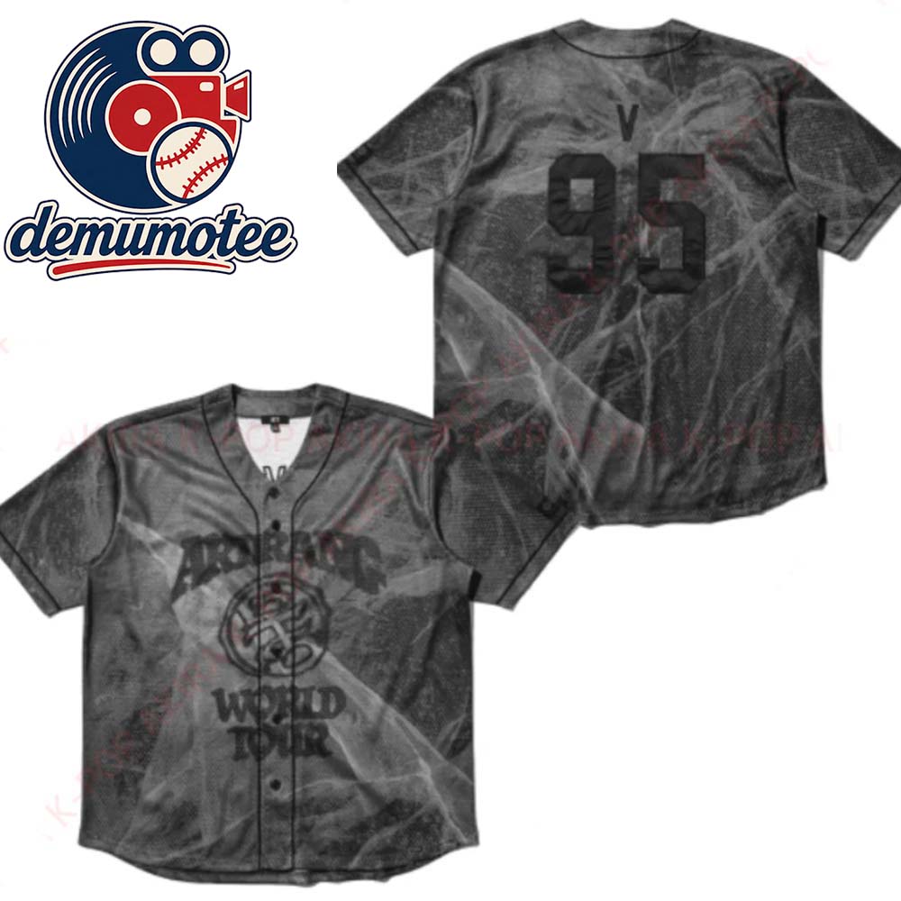 V BTS Arirang World Tour 2026 Limited Baseball Jersey - Demumotee