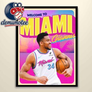 Welcome Giannis To Miami Heat 2026 NBA Home Decor Poster Canvas