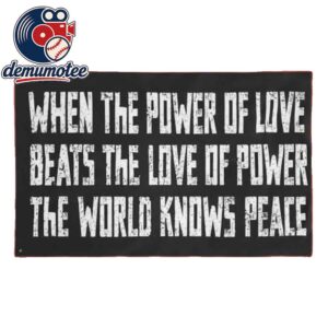 When The Power Of Love Beats The Love Of Power The World Knows Peace People Climbed Empire State Building Two Sided House Flag
